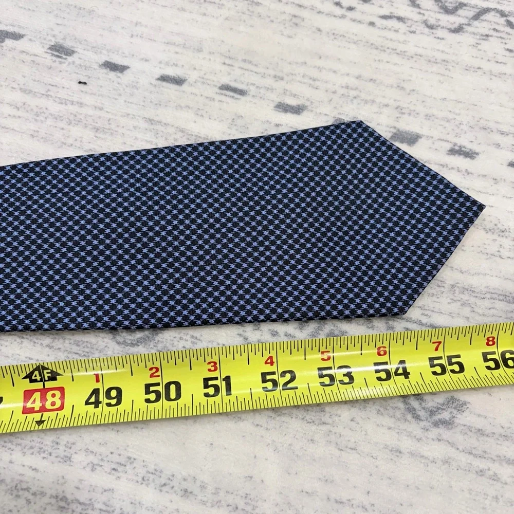 Polo Ralph Lauren Silk Tie Vintage Handmade Black Geometric Luxury USA Classic - Picture 6 of 6